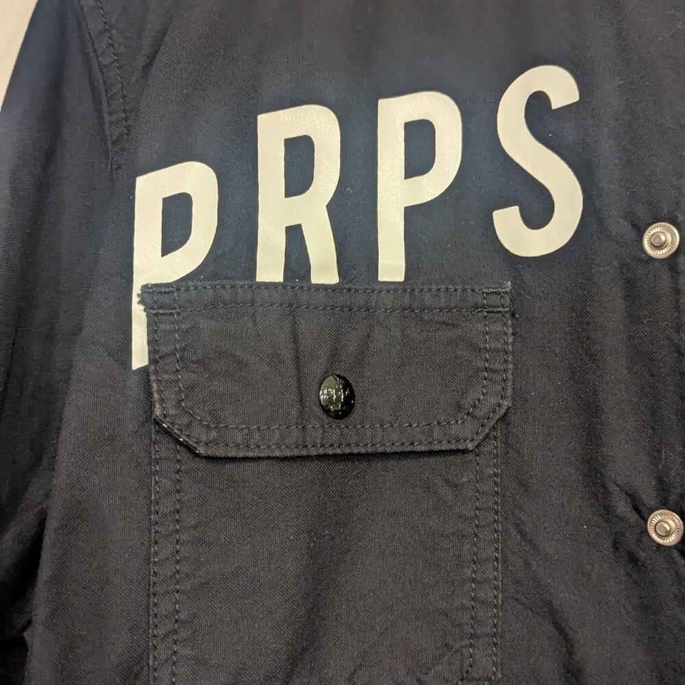 Mens PRPS Goods Pintle Black Shacket XL Japanese Denim Jacket Shirt Streetwear - Picture 3 of 8
